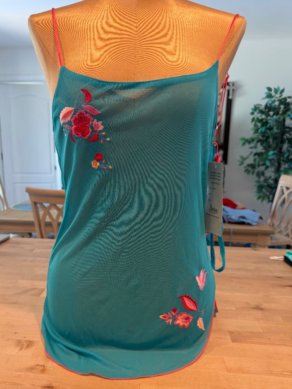 Sheer mesh and embroidered  Babydoll Set